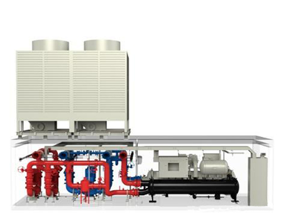 高效制冷的中央空調機房
